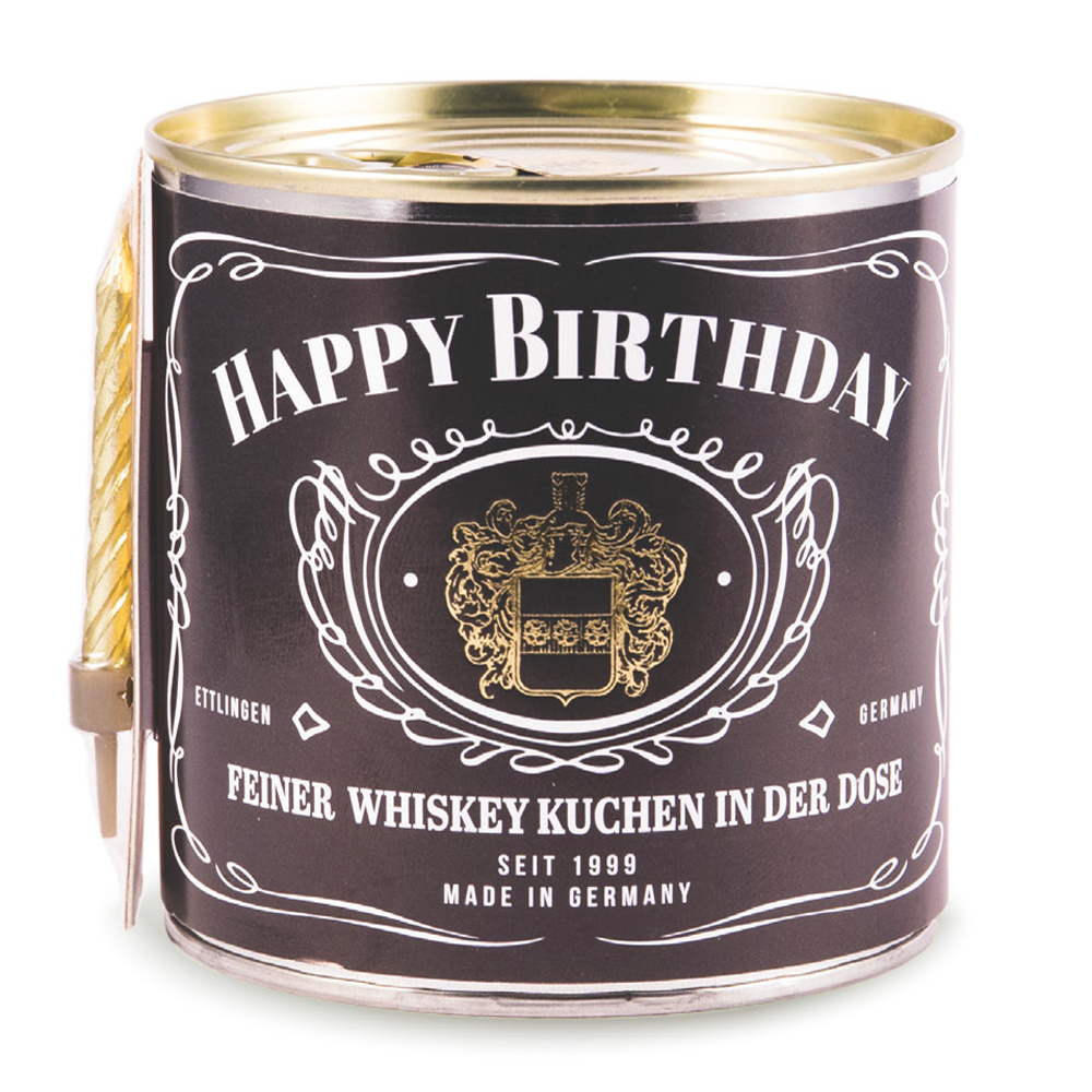 Torta in lattina al whisky con candelina - Wonder candle