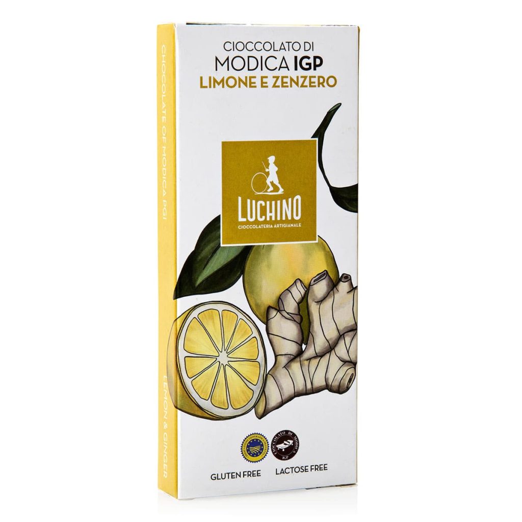 Tavoletta Cioccolato di Modica Igp - Limone e Zenzero - Luchino